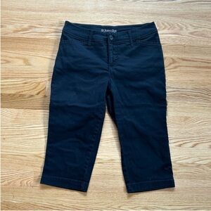 St John’s Bay black crop pedal pusher mom Capri pant business causal pants 4p